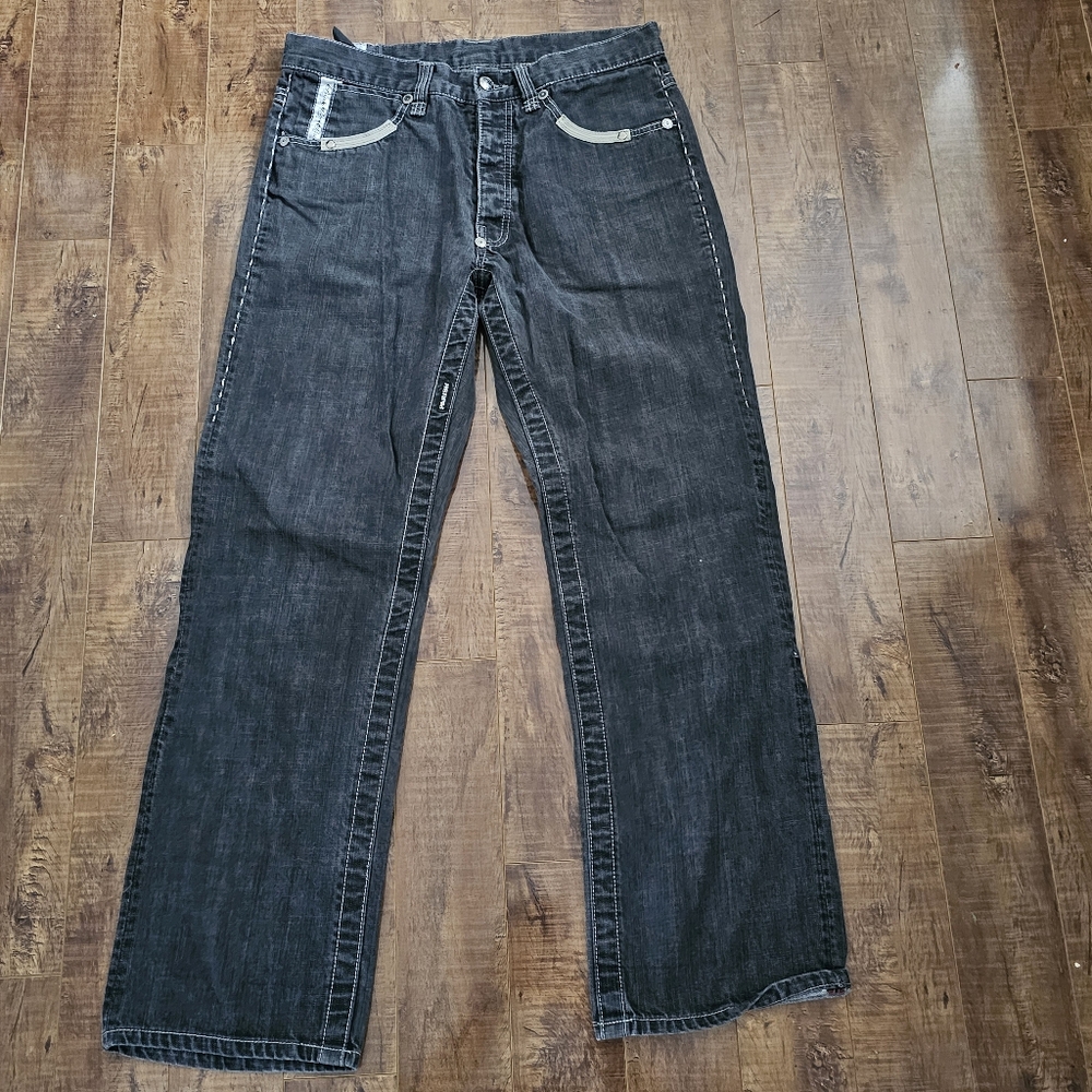 Parish Jeans Health Wealth and WisdomMen's Black Jeans Sz 34 x 30